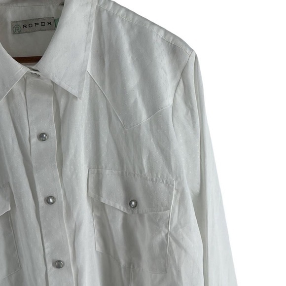Roper pearl snap western shirt all over monotone print cowboy rodeo sz 2X - Picture 11 of 13
